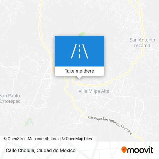 Mapa de Calle Cholula