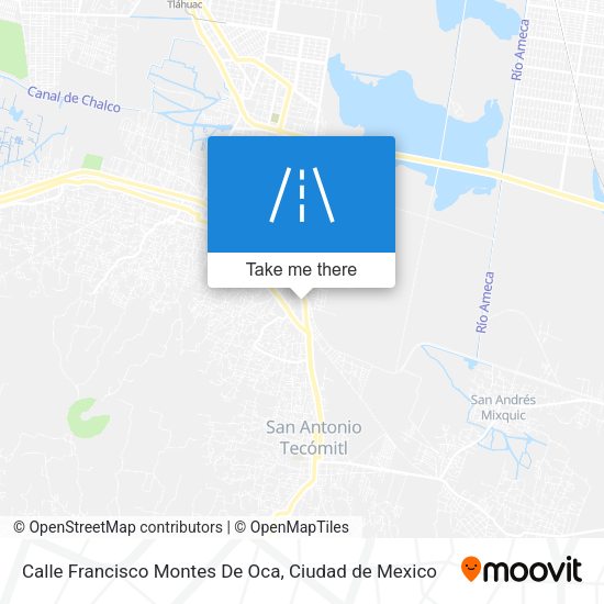Mapa de Calle Francisco Montes De Oca