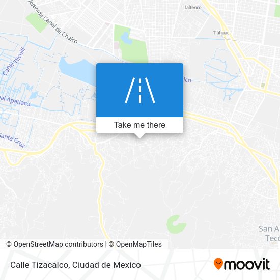 Mapa de Calle Tizacalco