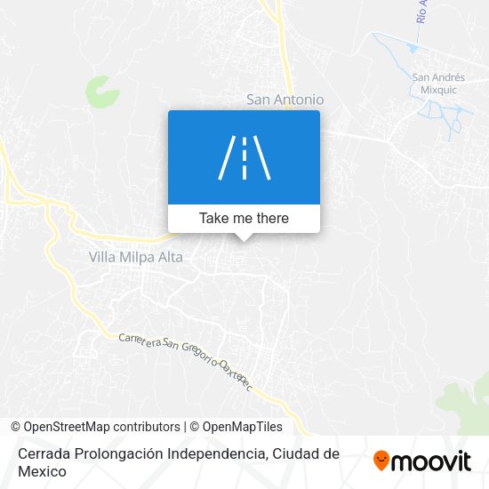 Cerrada Prolongación Independencia map