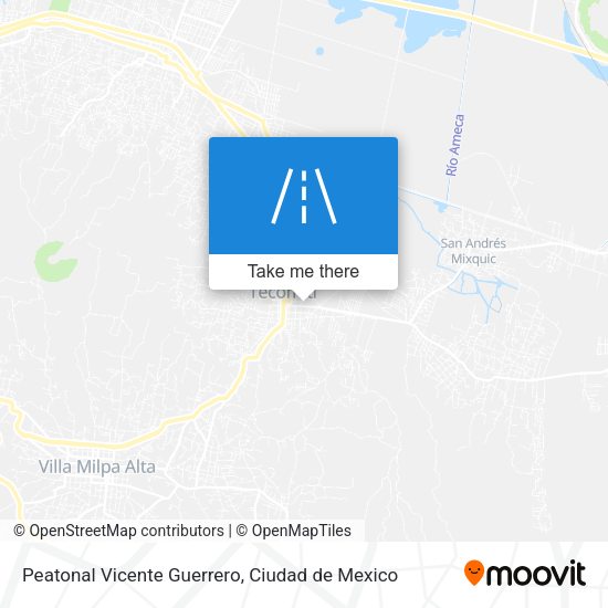 Peatonal Vicente Guerrero map