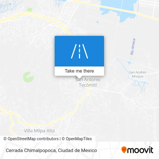 Cerrada Chimalpopoca map
