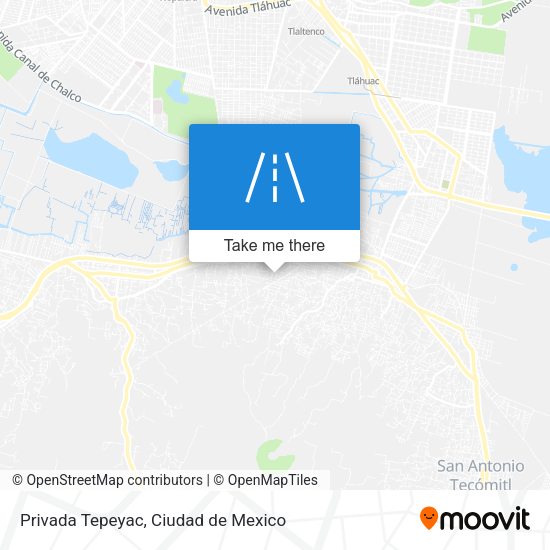 Privada Tepeyac map