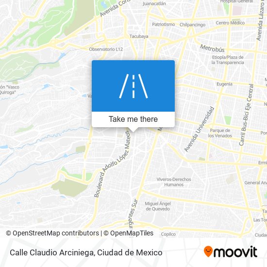 Calle Claudio Arciniega map