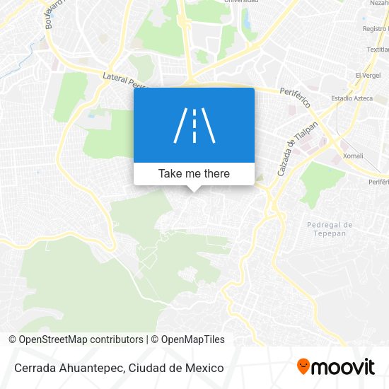 Cerrada Ahuantepec map
