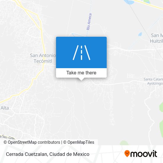 Cerrada Cuetzalan map