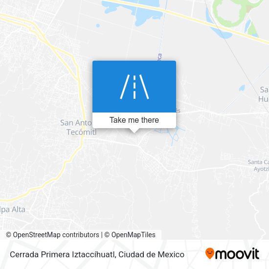 Cerrada Primera Iztaccíhuatl map