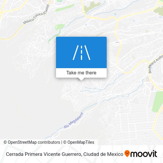 Mapa de Cerrada Primera Vicente Guerrero