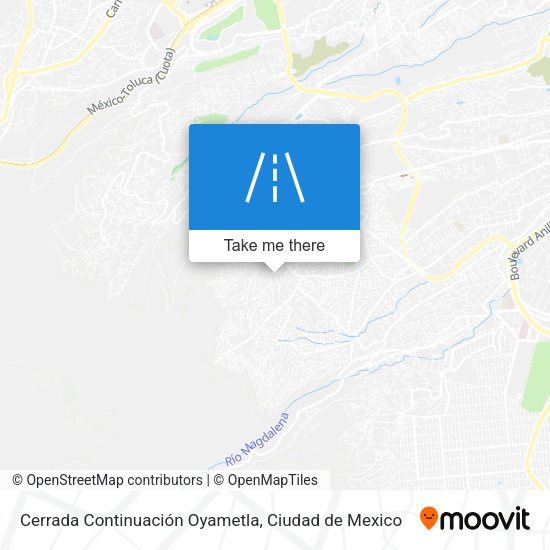 Mapa de Cerrada Continuación Oyametla
