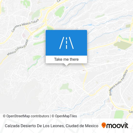 Calzada Desierto De Los Leones map
