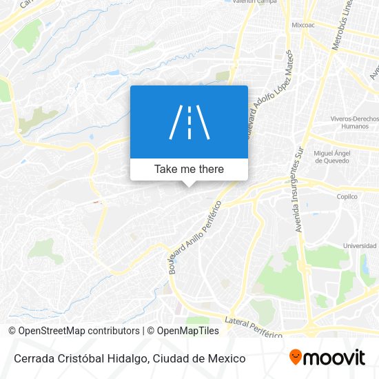 Mapa de Cerrada Cristóbal Hidalgo