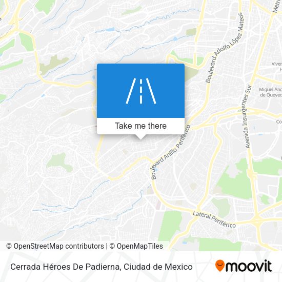 Mapa de Cerrada Héroes De Padierna