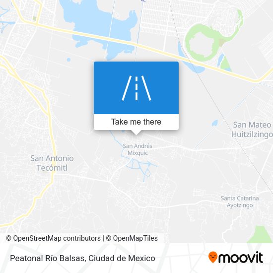 Peatonal Río Balsas map