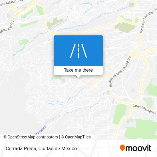 Cerrada Presa map