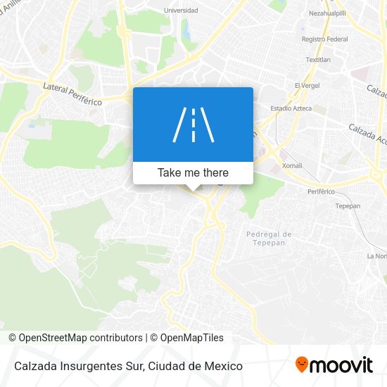 Calzada Insurgentes Sur map