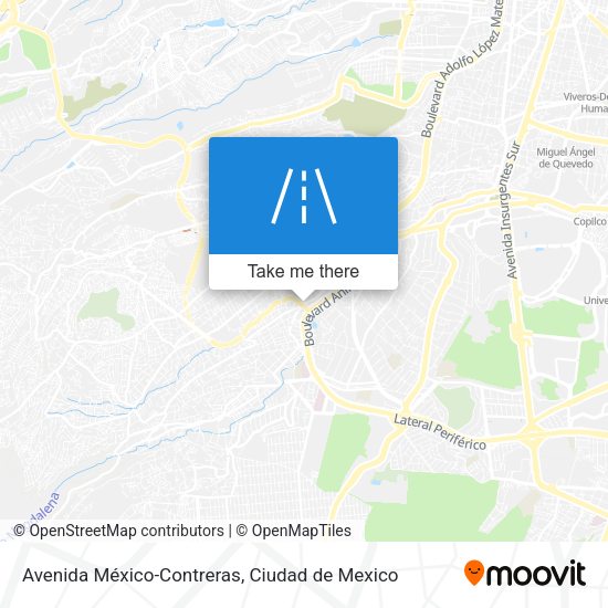 Avenida México-Contreras map