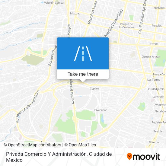 Mapa de Privada Comercio Y Administración