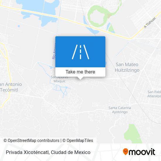 Privada Xicoténcatl map