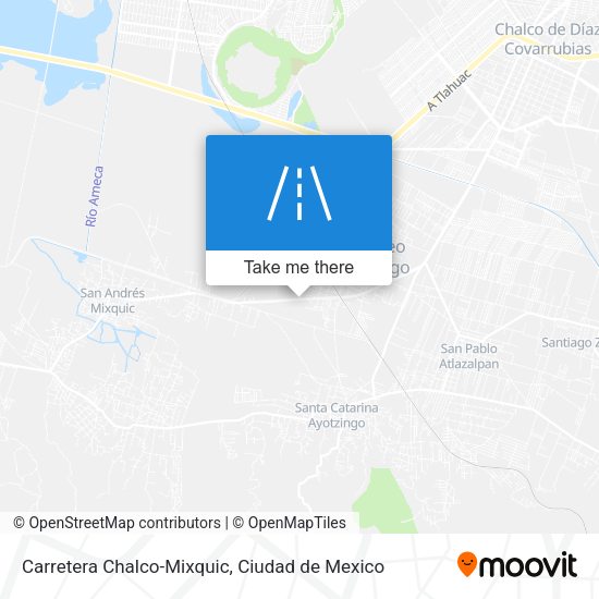Mapa de Carretera Chalco-Mixquic