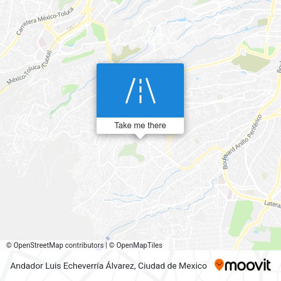 Andador Luis Echeverría Álvarez map