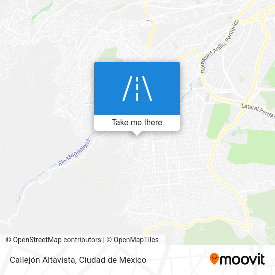 Callejón Altavista map
