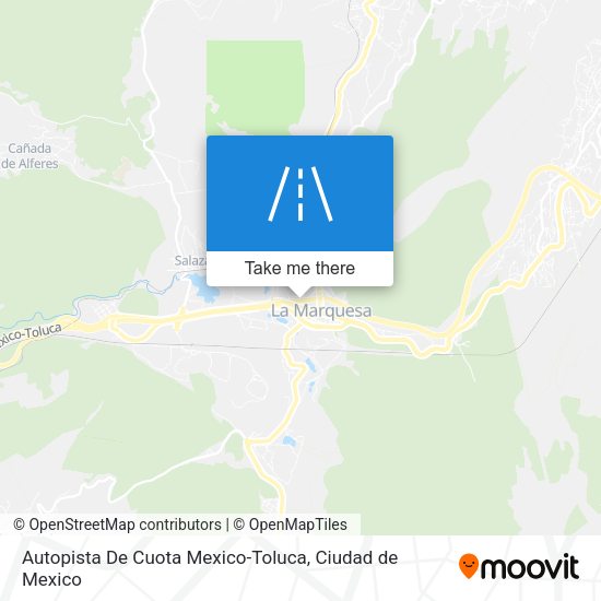 Autopista De Cuota Mexico-Toluca map
