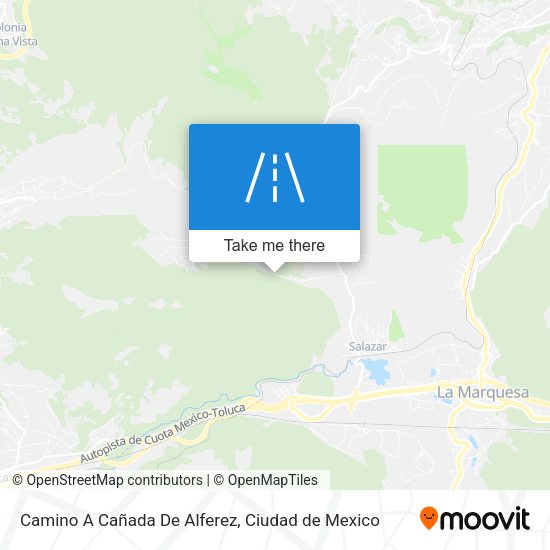 Camino A Cañada De Alferez map