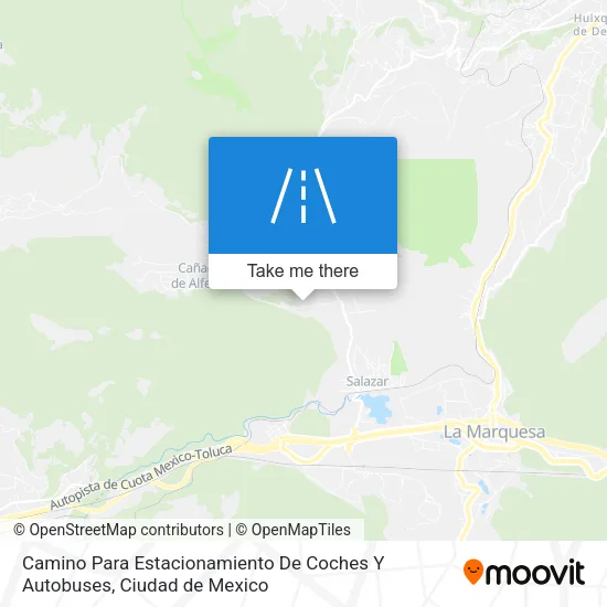 Mapa de Camino Para Estacionamiento De Coches Y Autobuses