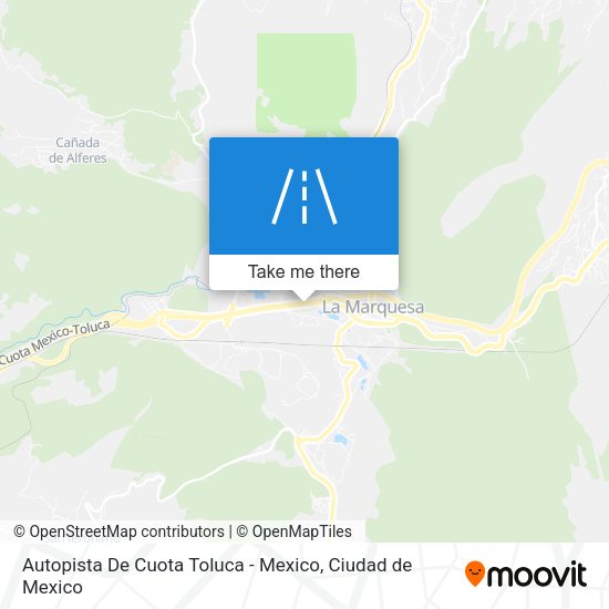 Mapa de Autopista De Cuota Toluca - Mexico