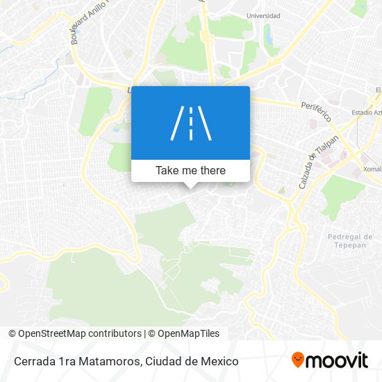 Mapa de Cerrada 1ra Matamoros