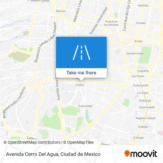 Avenida Cerro Del Agua map