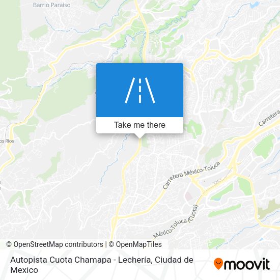 Autopista Cuota Chamapa - Lechería map