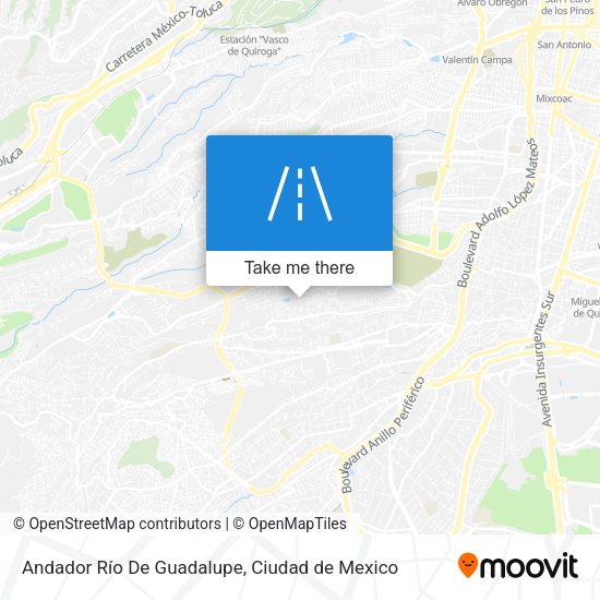 Andador Río De Guadalupe map