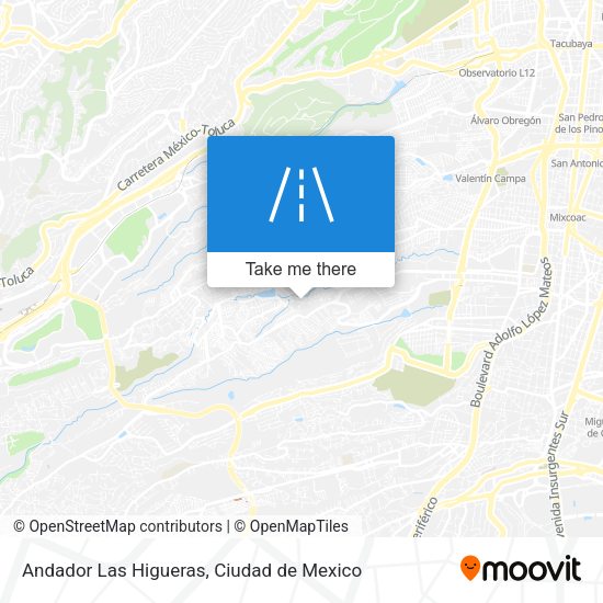 Andador Las Higueras map