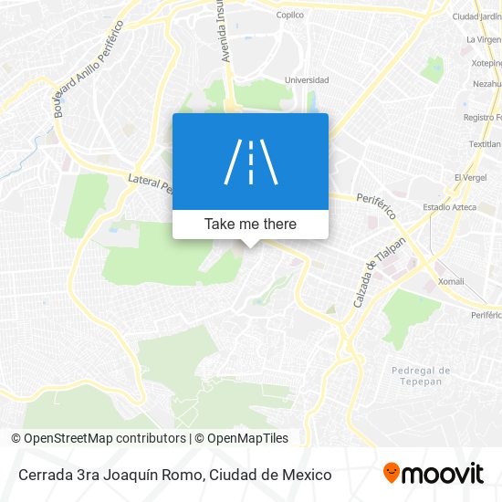 Mapa de Cerrada 3ra Joaquín Romo