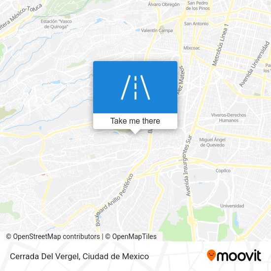Cerrada Del Vergel map