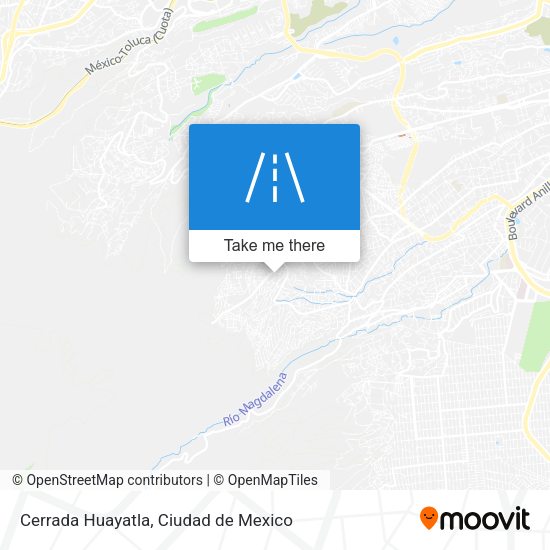 Cerrada Huayatla map