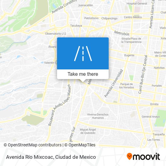 Avenida Río Mixcoac map