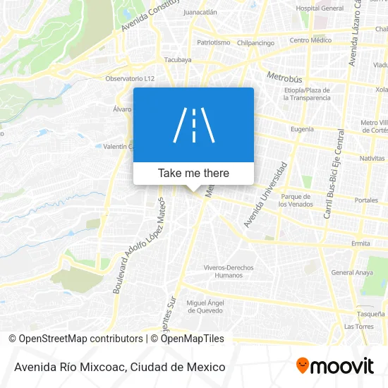 Avenida Río Mixcoac map