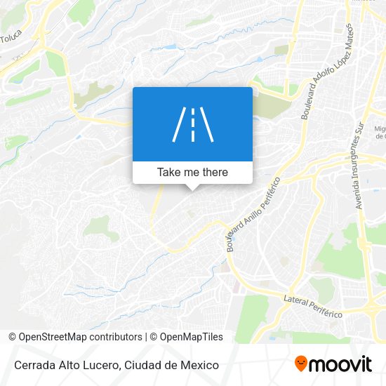 Cerrada Alto Lucero map