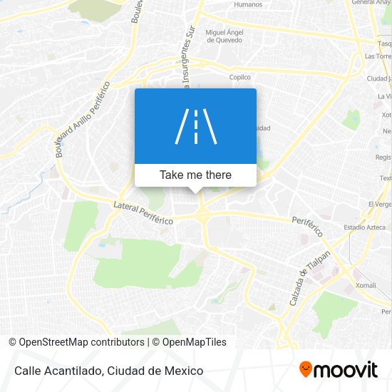 Mapa de Calle Acantilado