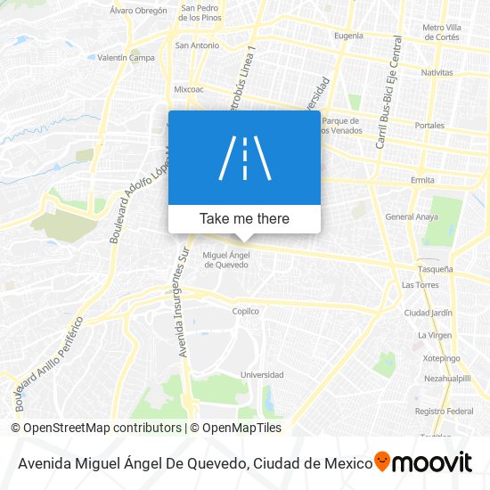 Mapa de Avenida Miguel Ángel De Quevedo