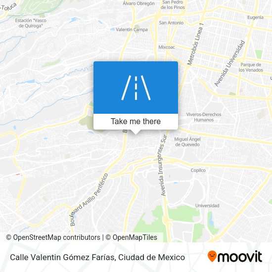Mapa de Calle Valentin Gómez Farías