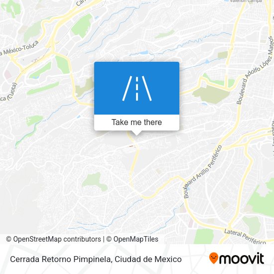 Cerrada Retorno Pimpinela map
