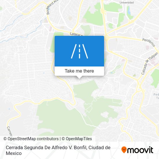 Mapa de Cerrada Segunda De Alfredo V. Bonfil