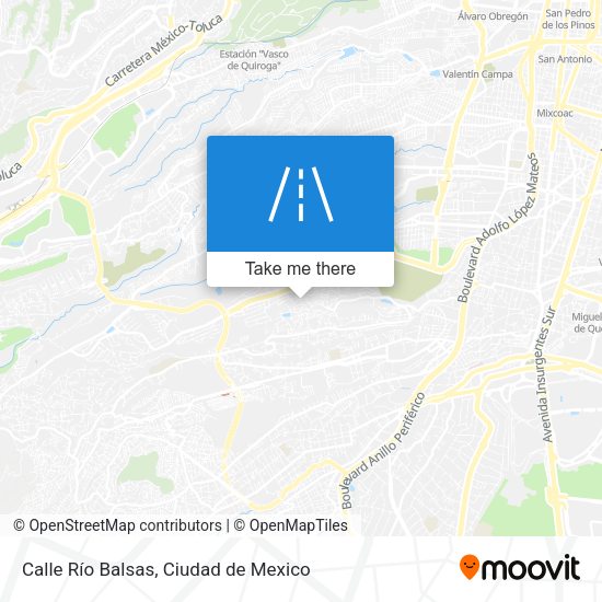 Calle Río Balsas map