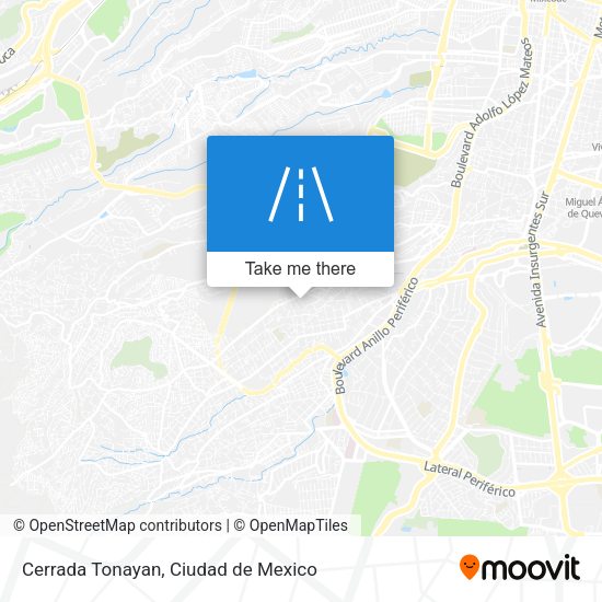 Cerrada Tonayan map