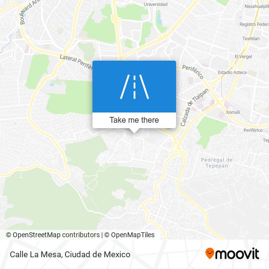 Calle La Mesa map