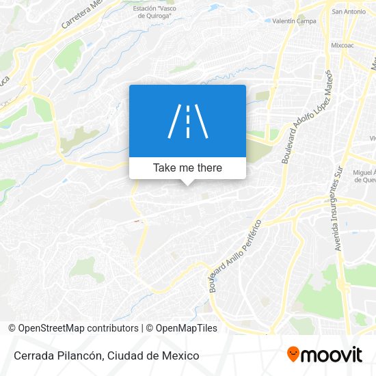 Cerrada Pilancón map