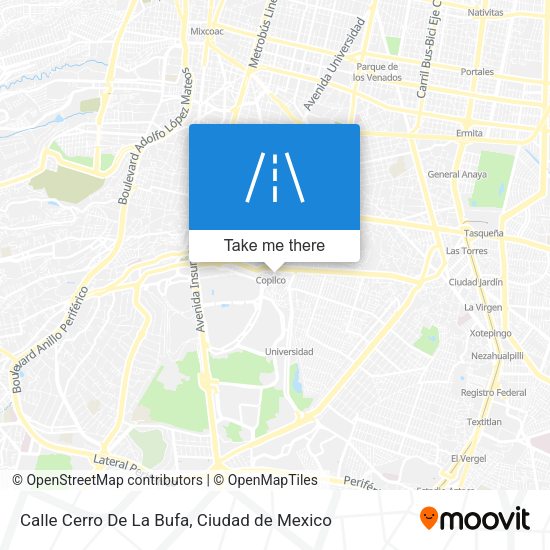 Mapa de Calle Cerro De La Bufa